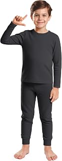 American Trends Boys Thermal Underwear Set Toddler Long Johns Set Fleece Lined Base Layer Winter Thermals Sets for Kids