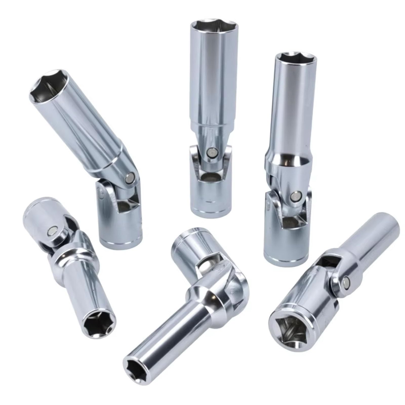 Juego De Llaves De Vaso Herramienta De Extracción De Bujías De 8 9 10 12 14 16mm 6 Uds. Bujía Giratoria Flexible