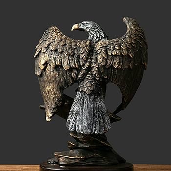 Amazon.co.jp: XMayGift 鷹の置物 玄関飾り おしゃれ 店舗装飾品 鷹