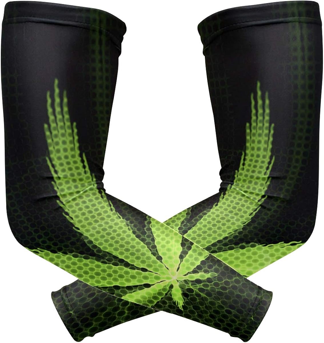 LUNLUMO Diferentes mangas de compresión para brazo de planta de marihuana, protección UV, bloqueador solar para deportes al aire libre x 1 par