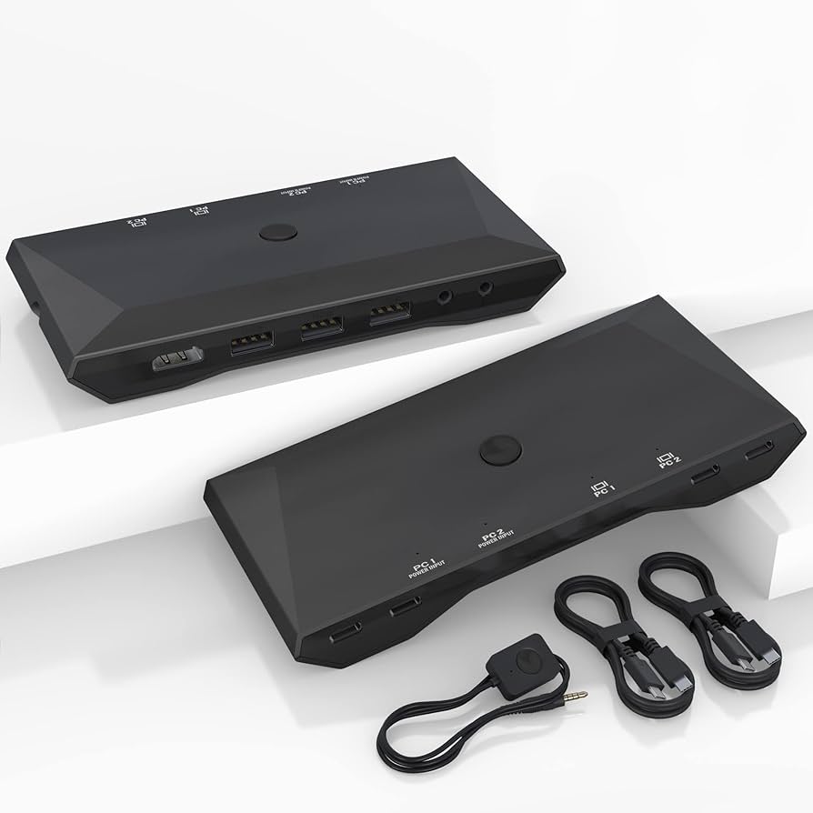 mkchang様 Przełącznik USB C HDMI KVM 4K 60 Hz 2-portowy typ C + HDMI