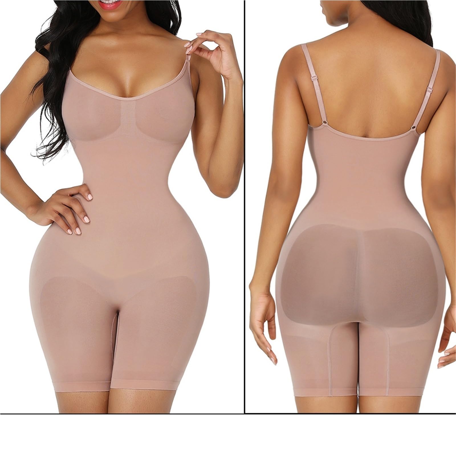 Pancera Contenitiva 2 pezzi corsetto dimagrante in vita for donna body shaper corsetto dimagrante senza cuciture allenatore in vita shapewear body sollevatore di testa Intimo Modellante(Skin Full Back