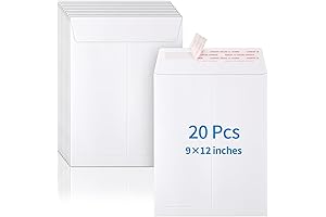 20-Pack 9x9x9 Envelopes for Catalog Mailing, Organizing, and Storage