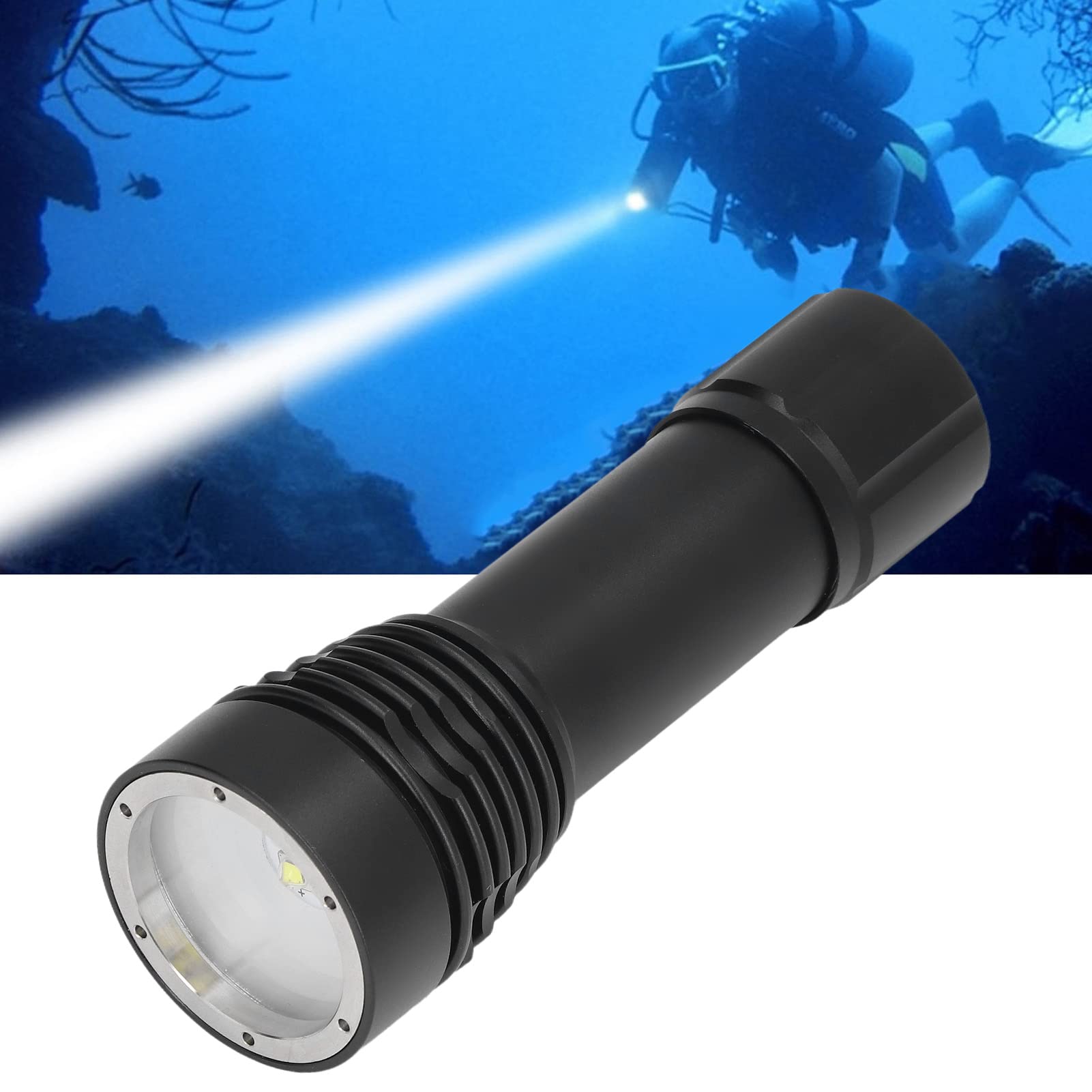 FLEXMAN 5000LM Latarka do nurkowania Latarka do nurkowania, 100M Podwodne wodoodporne 4LED Światła do nurkowania Nurkowanie, 4 tryby Przenośna latarka podwodna do wędkowania