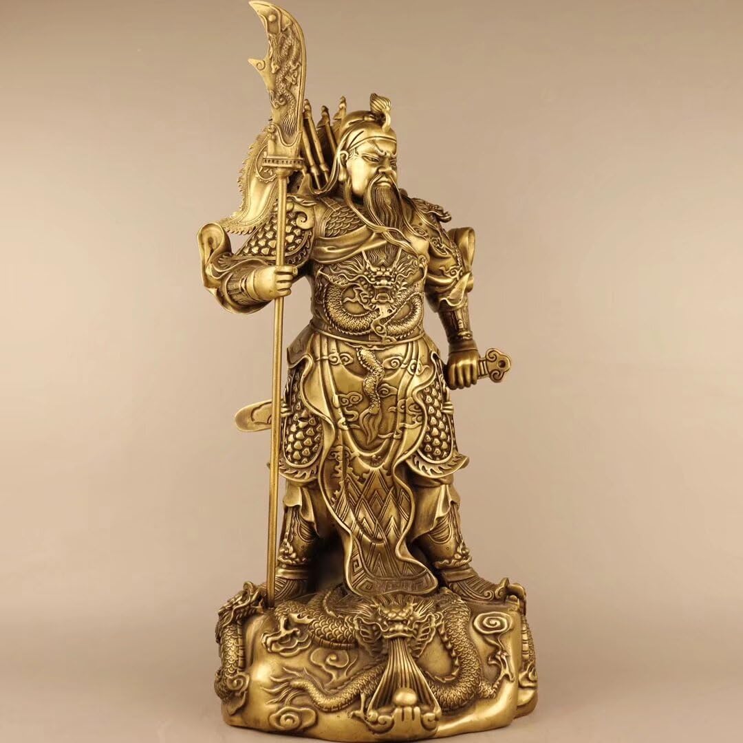 Dytartzx 14* Guan Gong The Of Wealth Bronze Statue Of Guan Yu The Chinese Of War Attracts Wealth And Feng Shui Gifts