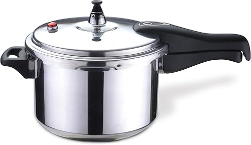 Bene Casa - Olla a presión de aluminio 4 cuartos de galón - Incluye alarma de presión y un sistema de tapa de bloqueo seguro - Apto para lavavajillas