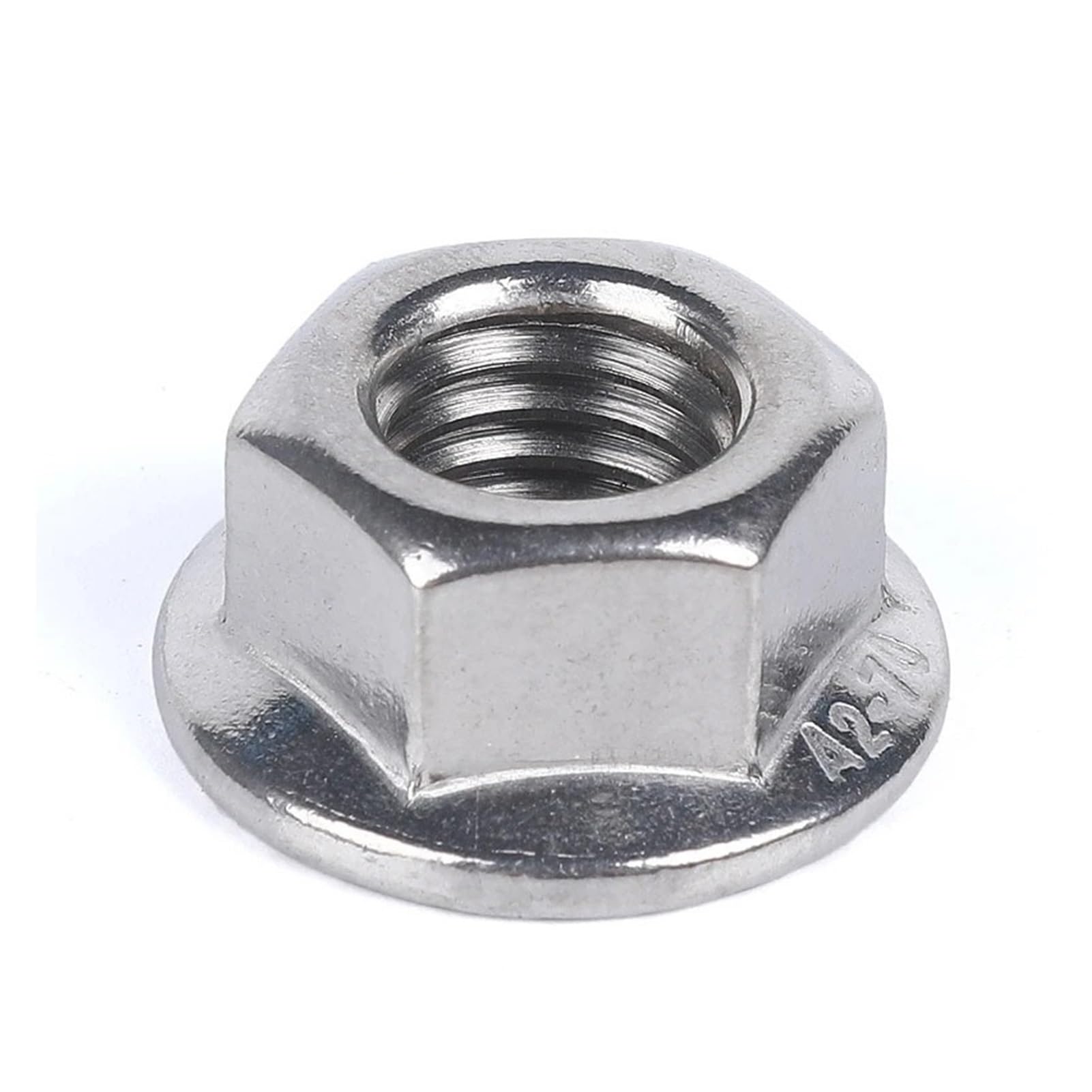 Tuercas Contratuercas Tuerca de sujeción, DIN6923 1/4 5/16 3/8 1/2 6# 8# 10# UNC 304 Acero inoxidable A2-70 Tuerca de bloqueo de metal hexagonal dentada deslizante Spinlock)(1 4 28 UNF(10pcs))