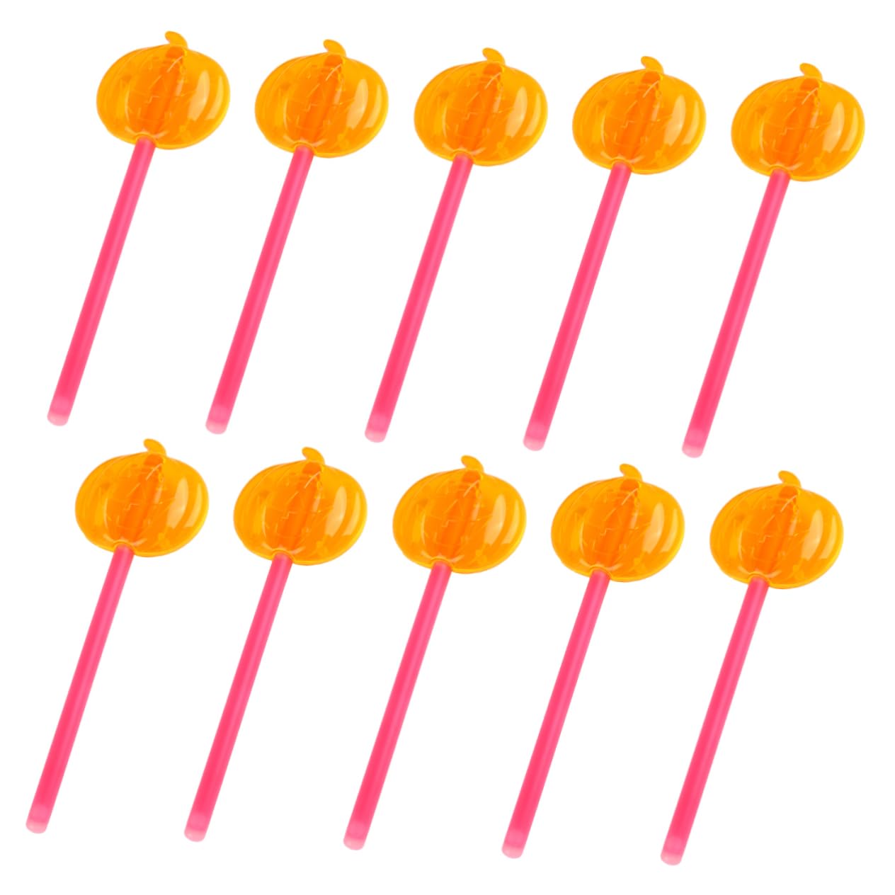 Hohopeti 10pcs Halloween Glow Sticks Pumpkin Design Party Supplies Random Color for Halloween Decorations and Festive Celebrations Made of Lightweight Pe Material