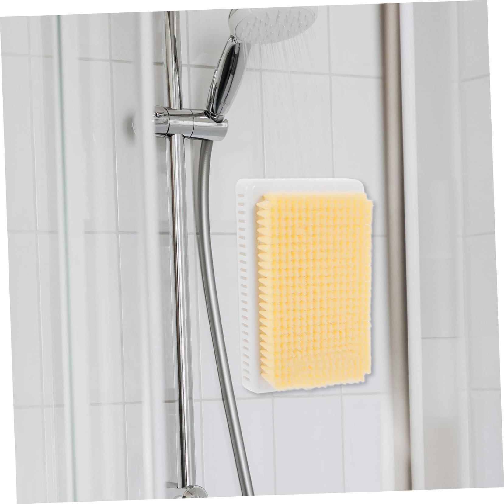 Rückenschrubber für Dusche aus Kunststoff Beige Leicht zu Reinigen und Energiesparend Praktisches Badezubehör für Tägliche Körperpflege