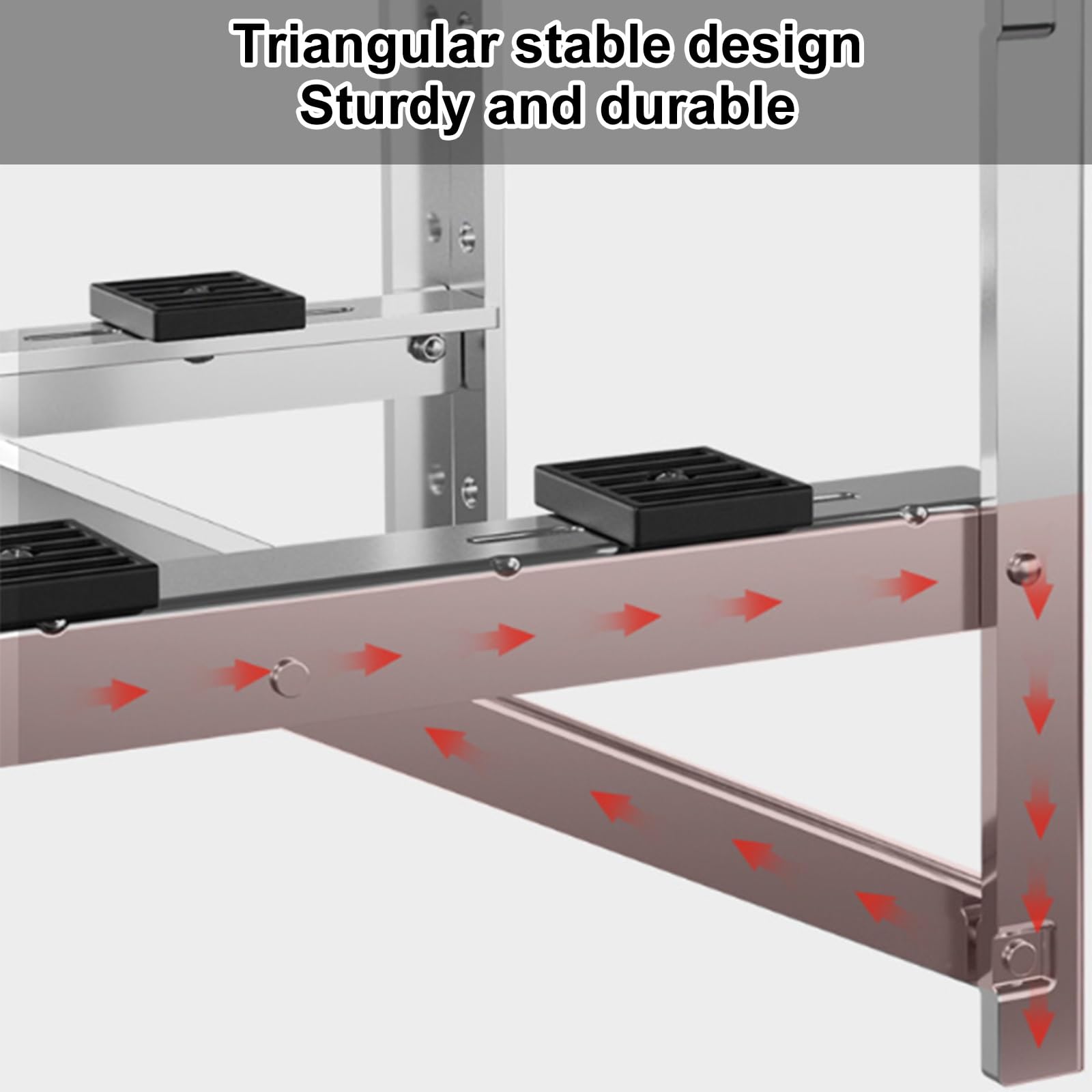 Soporte Aire Acondicionado Exterior 304 para Aire Acondicionado, Soporte Universal de Pared, con Capacidad de Carga de hasta 400 Kg(43x43cm/17x17in)