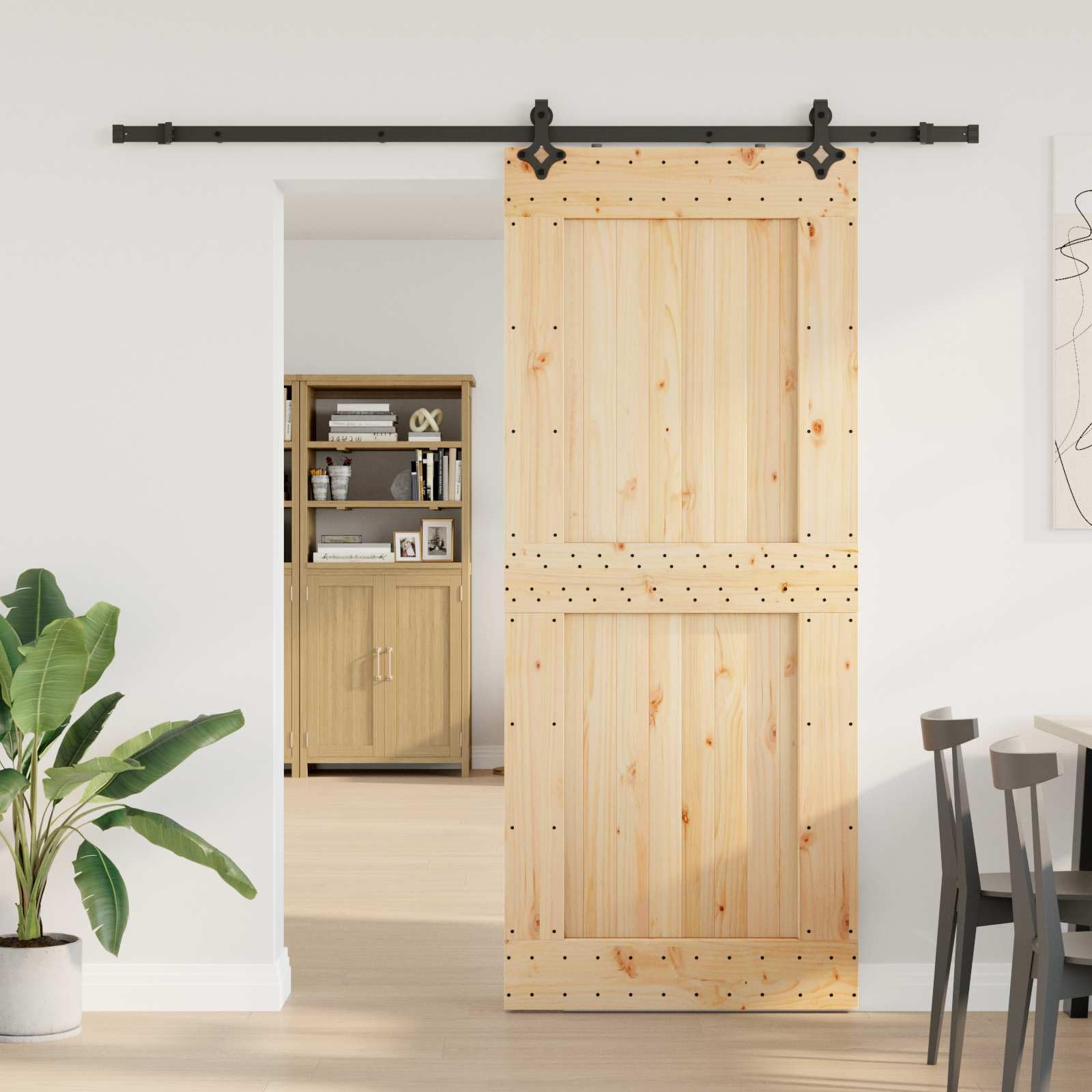 vidaXL Drzwi przesuwne NARVIK 95 x 210 cm (213,5 cm)