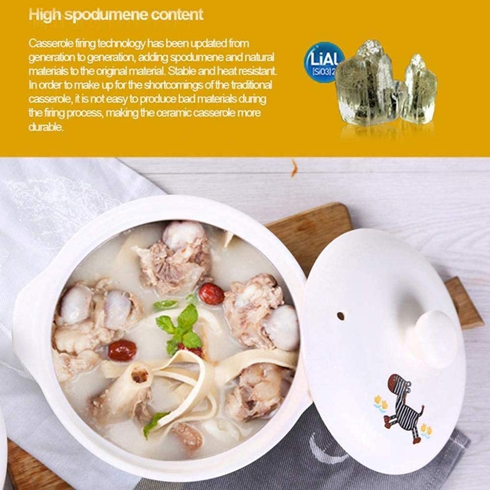 Ceramiczny garnek do zapiekanek, naczynia do zapiekanek, garnek do gulaszu, gliniany garnek do zapiekanek, ceramiczne garnki do gotowania z pokrywką - ulepszone pyszne, magazynowanie ciepła, energooszczędne