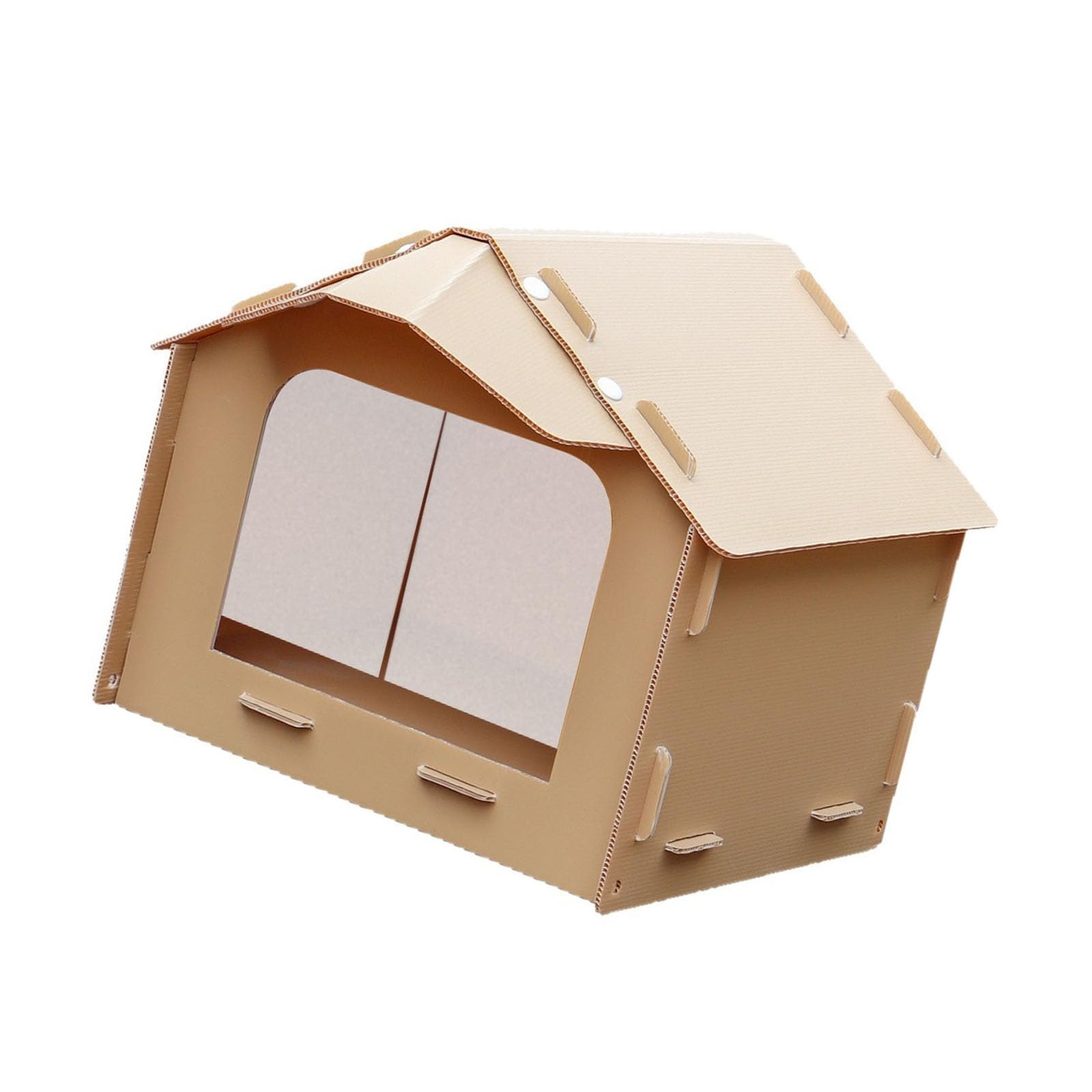 Cama para gatos desmontable con refugio cómodo y montaje rápido