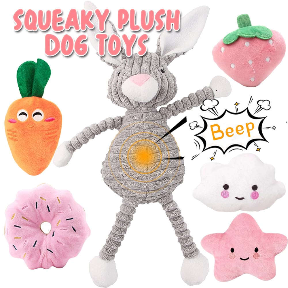Speedy Panther 10Pcs Dog Toys for Small Dogs Squeaky Plush Dog Toys Set, Puppy Teething Toys Rope Ball - Image 3