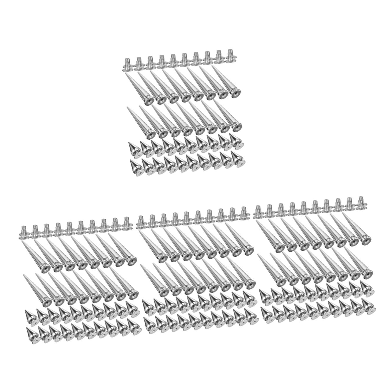 HOMSFOU Remaches Punk Con Púas Para Diy Accesorios De Cuero Clavos Metálicos Para Ropa Y Decoración Para Chaquetas Cinturones Y Calzado 40 Piezas X 5