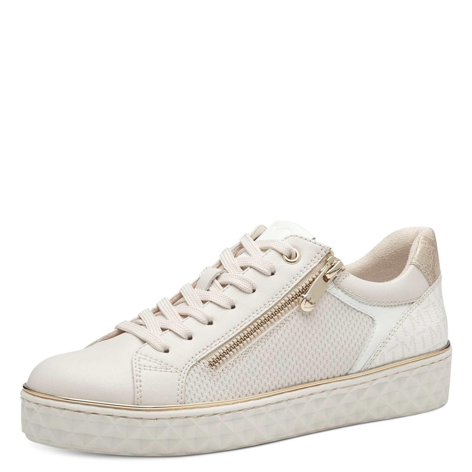 MARCO TOZZI Women's 2-23709-41 Sneaker, Cream Comb, 4