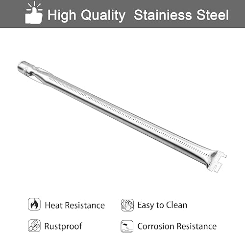 Miniatura 3 de Plowo 67554 Tubos de quemador de parrilla para Weber Summit serie 600 modelos años 2007 y posteriores, repuesto de parrilla para tubos de quemador