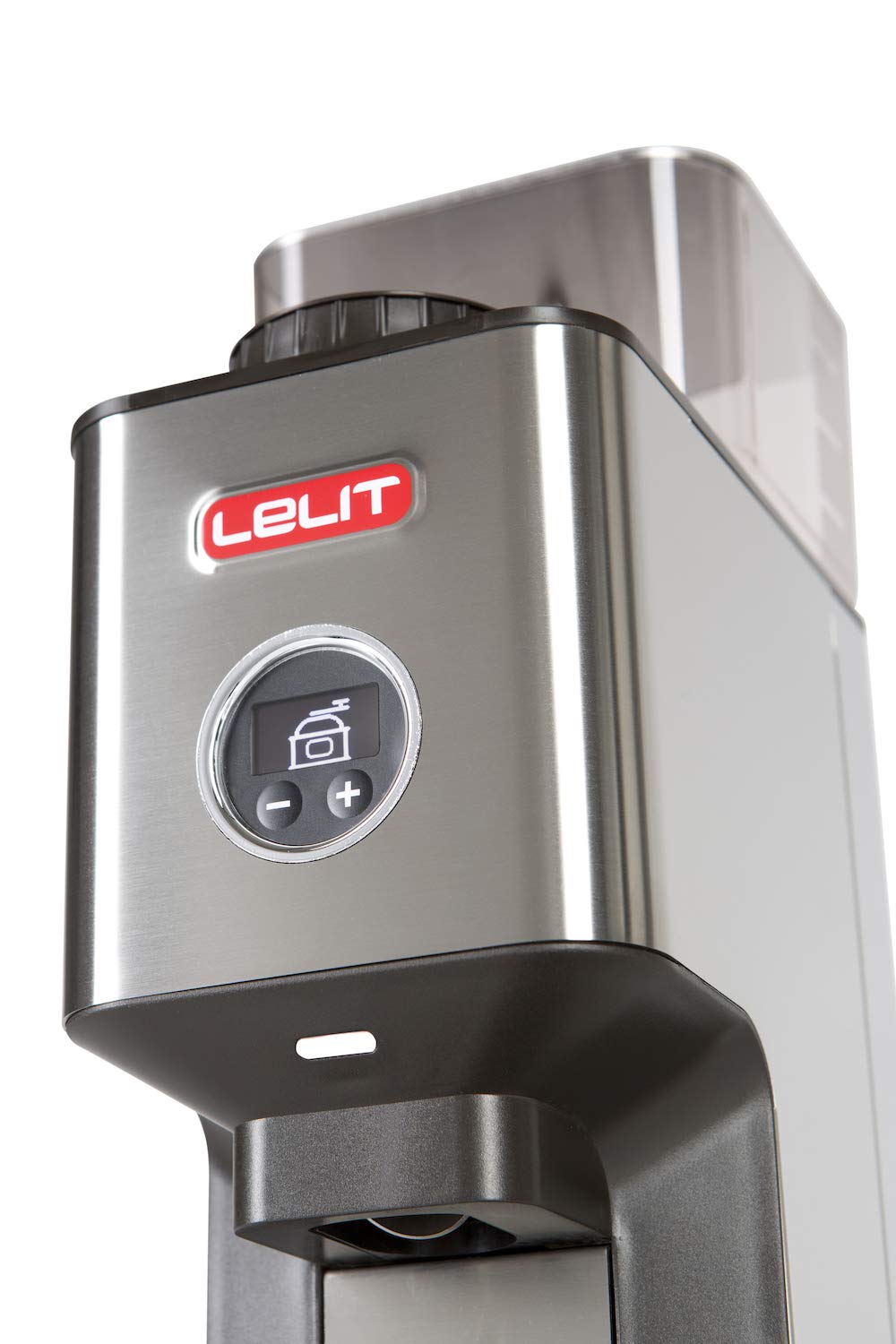 LELIT William PL72 Moulin à Café avec Meules Plates - Avec LCC pour Réguler le Temps de Mouture - Acier Inoxydable Brossé