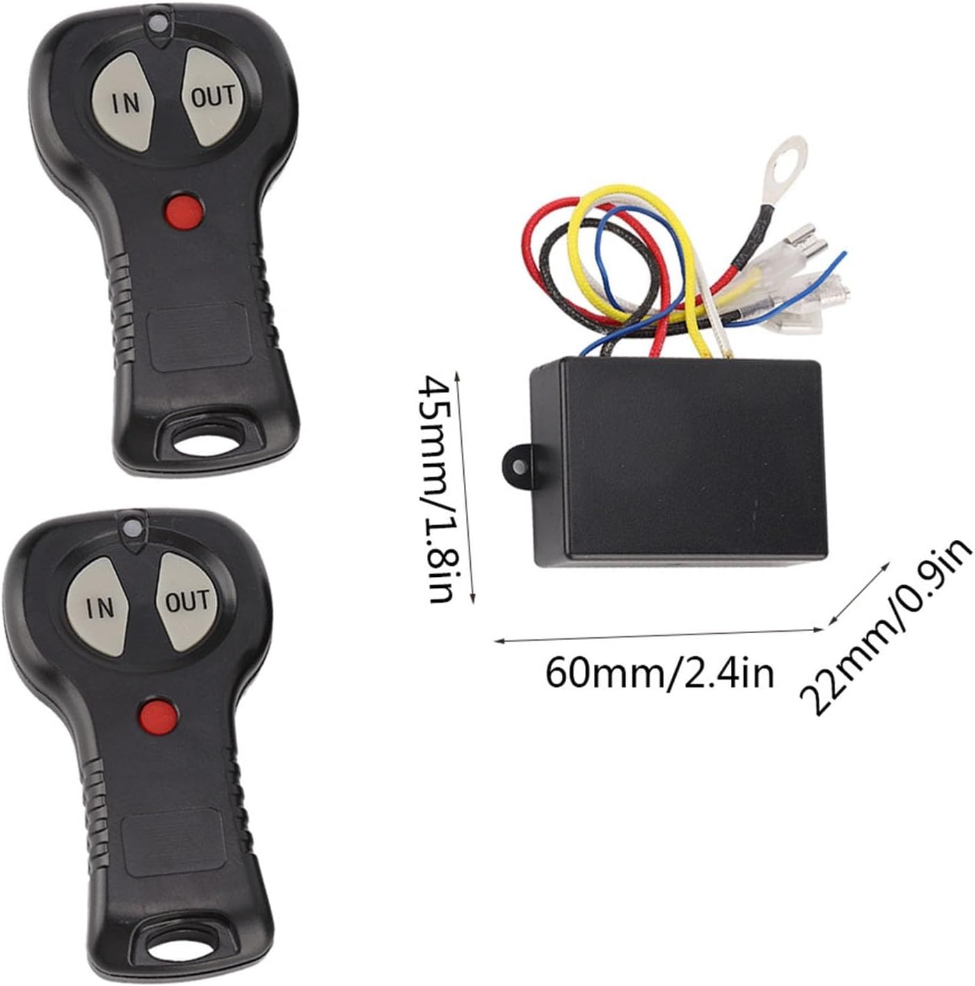1 Pair 12V Universal Wireless Winch Remote Control Controller Kit for Car Truck