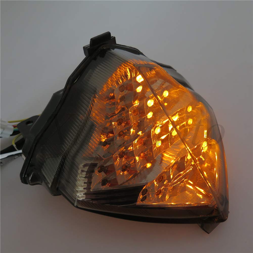 Luces de freno traseras LED intermitentes compatibles con Yamaha Yzf R1 Yzfr1 Yzf-R1 2004-2006 ahumadas