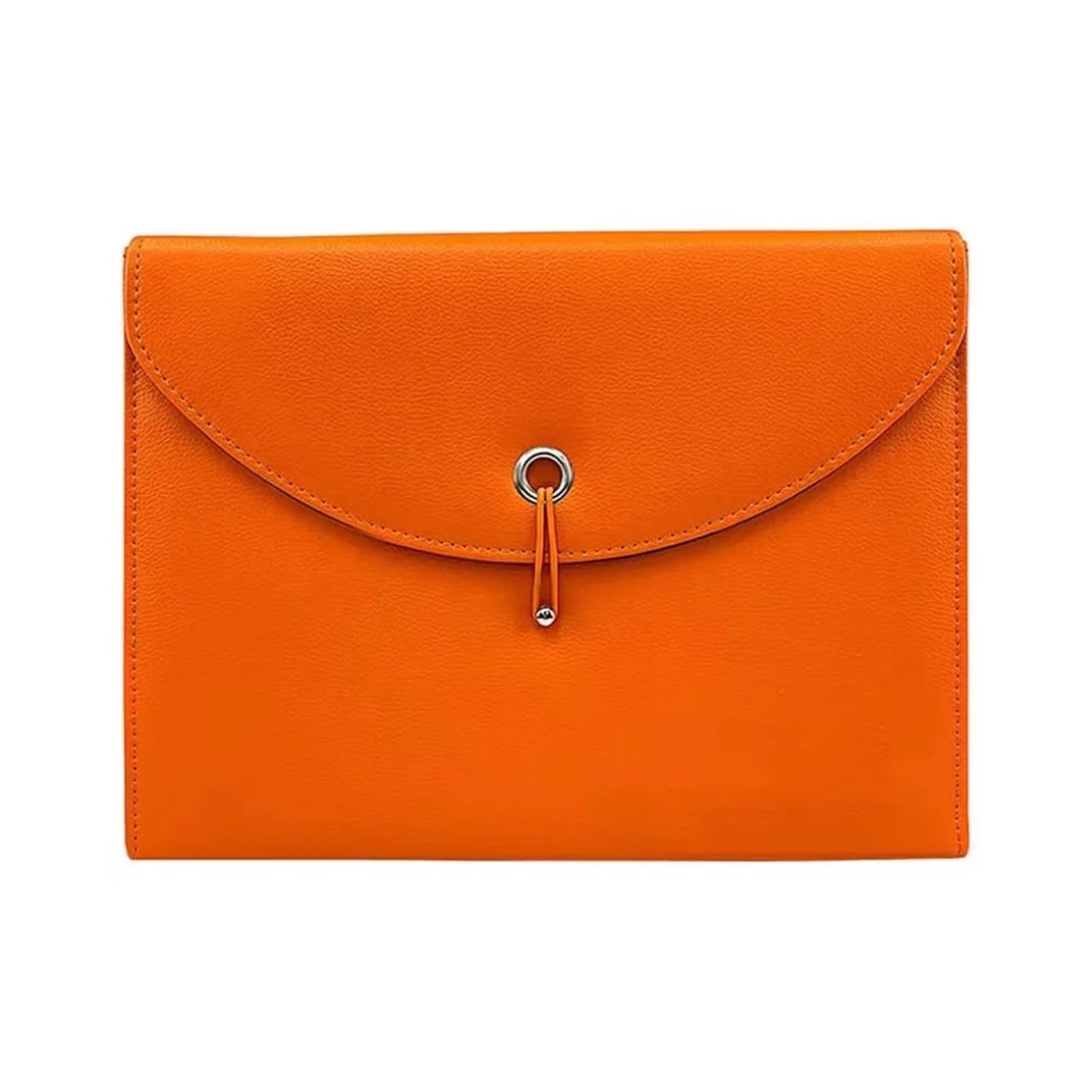 Cartella Portadocumenti In Pelle Borsa portadocumenti in pelle PU impermeabile con 13 tasche, espandibile, portatile, multifunzionale, formato A4(Orange)