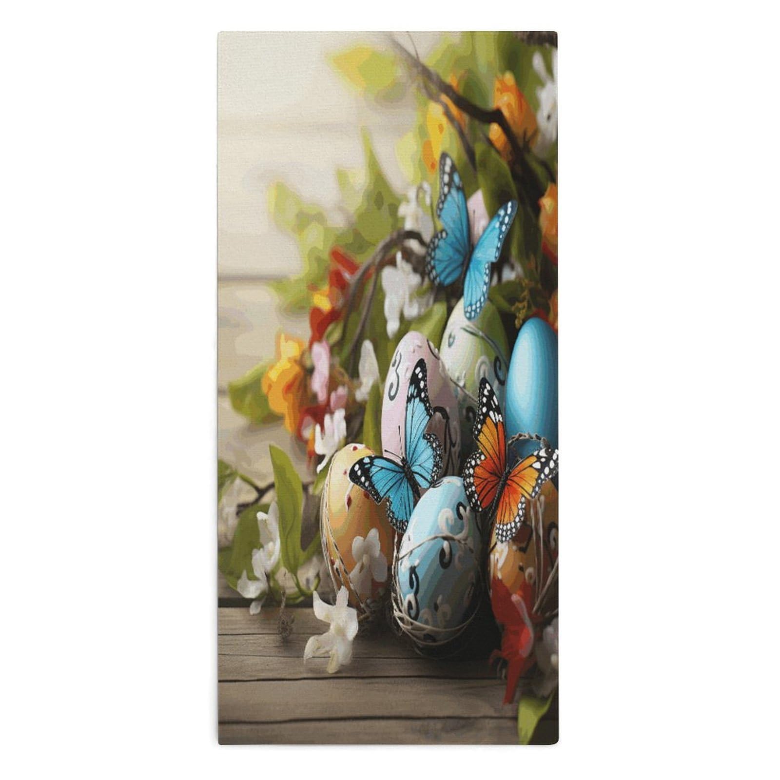 Fodpand Style Easter Eggs With Butterfly Microfiber Towels, Decorative Bath Towel Soft & Lightweight, Hand Towels Multipurpose Use For Bathroom, Pool, Gym, Spa, And Hotel Use