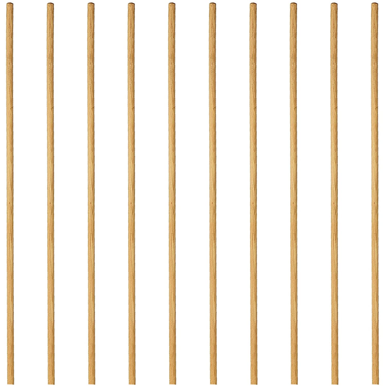 Lifestyle Comfort Ltd 15/16" (23/24Mm) Wooden Broom Handle Stick Pole For Floor Mop Handle Brush Broom 4Ft (48 Inches) Long X Diameter Long Wooden Sticks For Rake, Hoe Or Broom (, Pack Of 10)