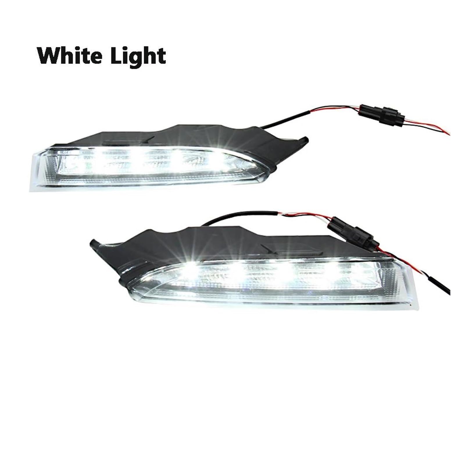 Genérico Para VW Para Scirocco R 2010-2013 Luz LED Conducción Diurna Coche Con Señal Giro DRL Amarilla Lámpara Antiniebla Exteriores Intermitente Indicador Lateral