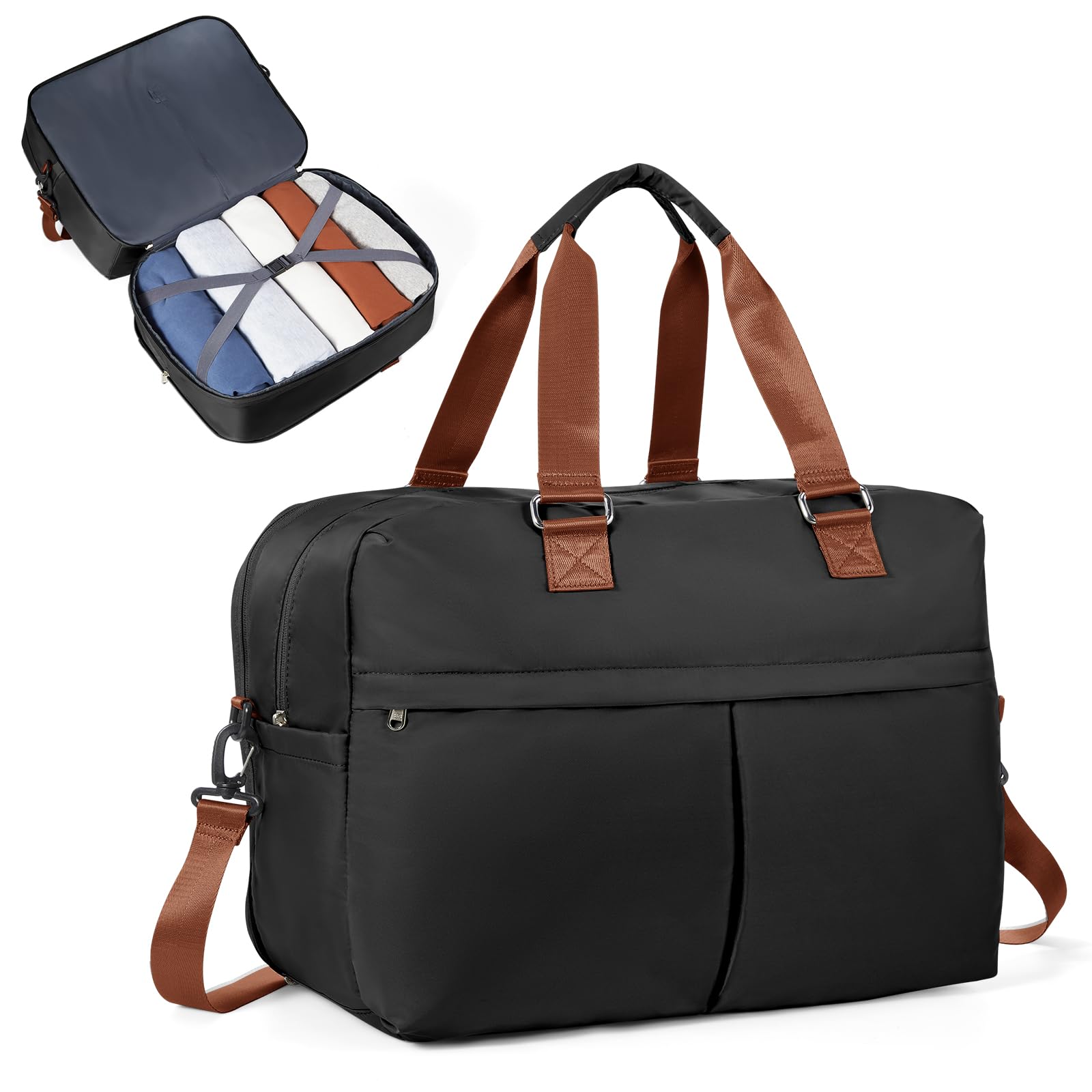 SEAFEW Reisetasche Damen Sporttasche Ryanair Handgepäck Tasche 40x30x20 Weekender Bag Schwimmtasche Wasserdicht Travel Bag Duffle Bag 40x20x25 Wickeltasche Trainingstasche Frauen für Reise Gym