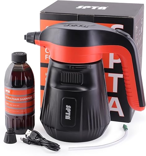 SPTA Pulverizador de Espuma a Presión, 2.25L76 oz Pulverizador Eléctrico de Jabón Presurizado Pulverizador de Espuma para Automóvil, Pulverizador de