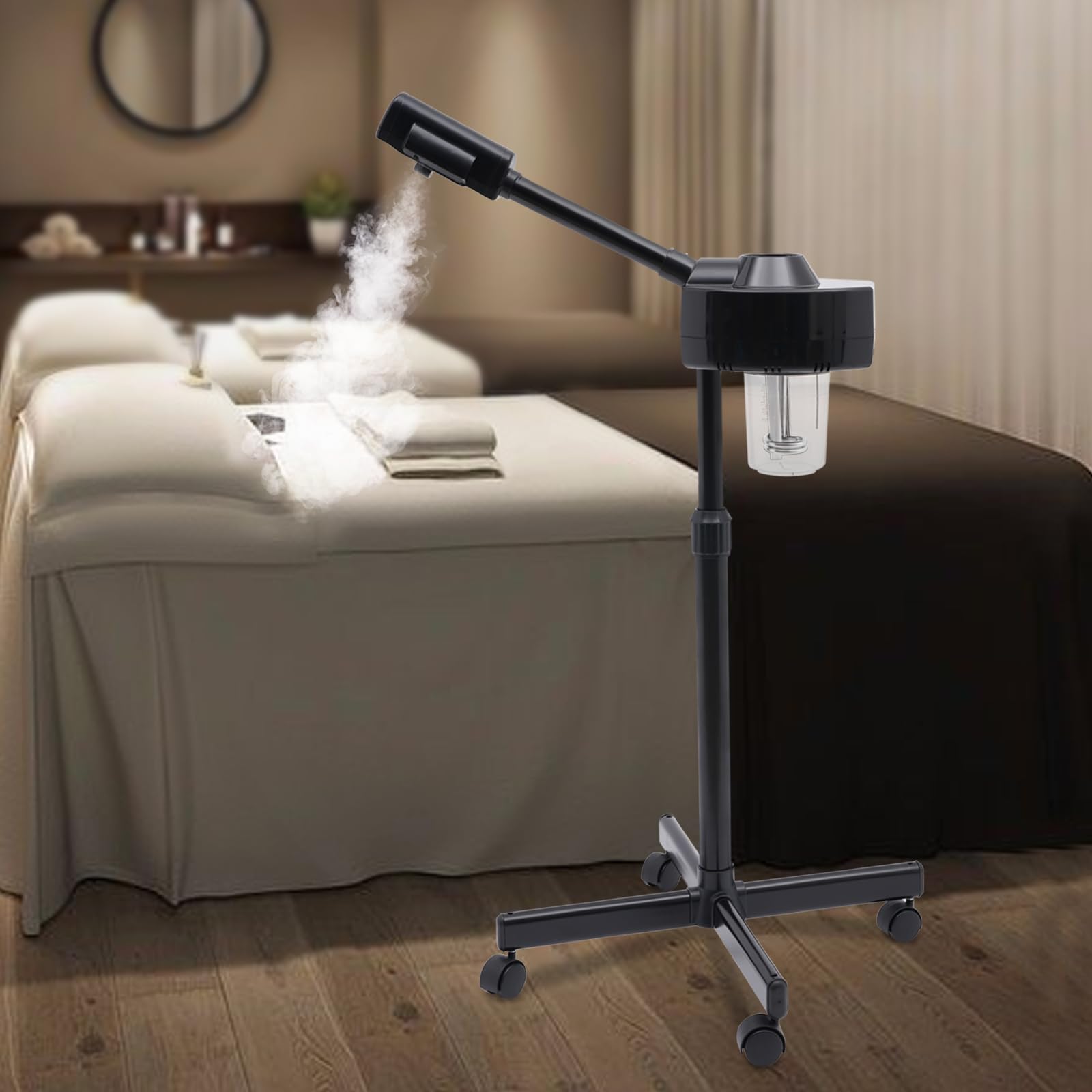 MINRS Vaporizzatore per il viso, per sauna facciale, vaporizzatore, con ugello girevole a 360 gradi, per la pulizia profonda del viso, 800 W