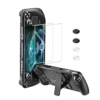Vista 10 de bibuks Steam Deck Case,Steam Deck OLED Protective Case,Non-Slip Skin Protective Shell Accessories,Steam Deck Case with Kickstand ,2 Screen
