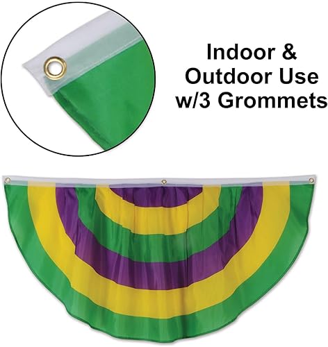 Miniatura 5 de Beistle Banderines de tela de caras de comedia y tragedia, 5 pies y 10 pulgadas, verdedoradomorado