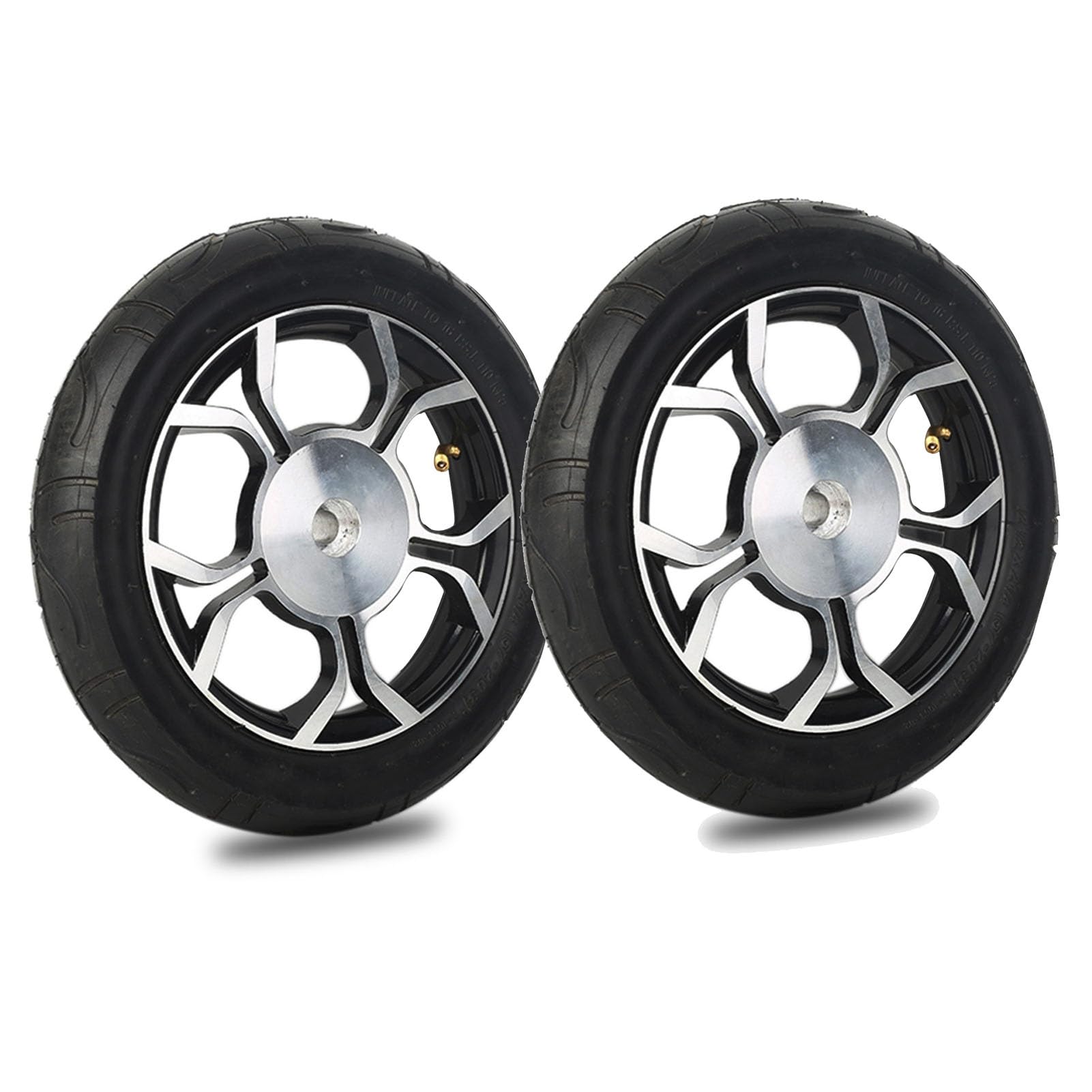 2 Piezas 12 Pulgadas Ruedas Traseras para Silla de Ruedas Eléctrica, Neumático de Goma, con 17 Mm Rodamiento