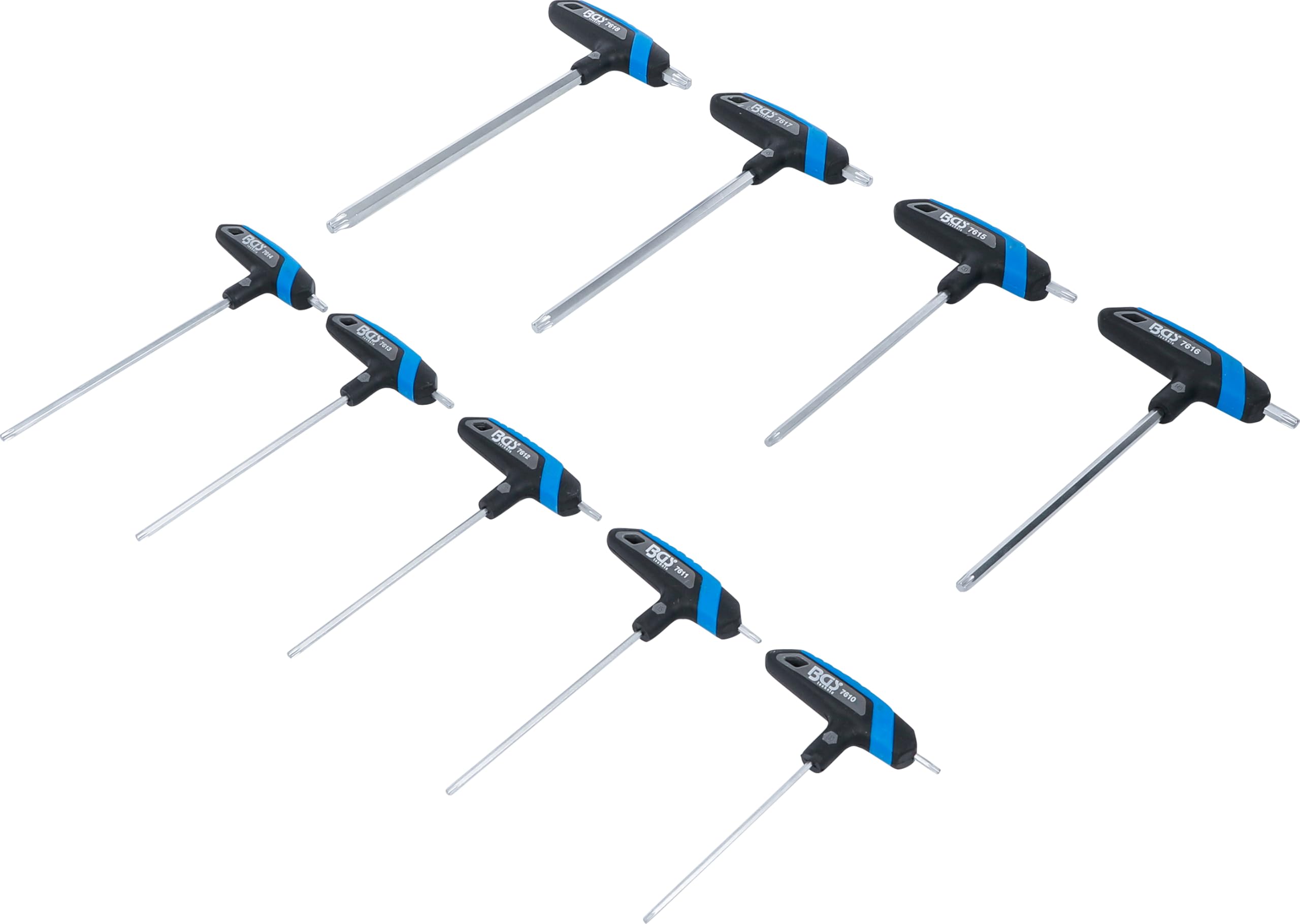 BGS 8485 | Juego de llaves con mango en T | perfil en T (para Torx) T10 - T50 | 9 piezas