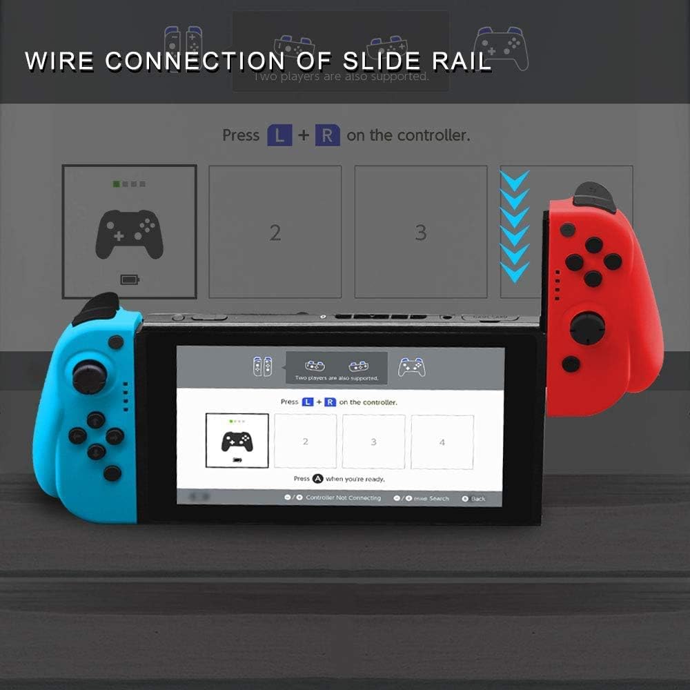 Crеаtіvе Prоduсt GEEMEE Wireless Controller for Nintendo Switch/Switch Lite, Switch Joypad with Motion Control & Dual Shock Compatible for Nintendo Switch Console as a Controller Replacement–Red/Blue