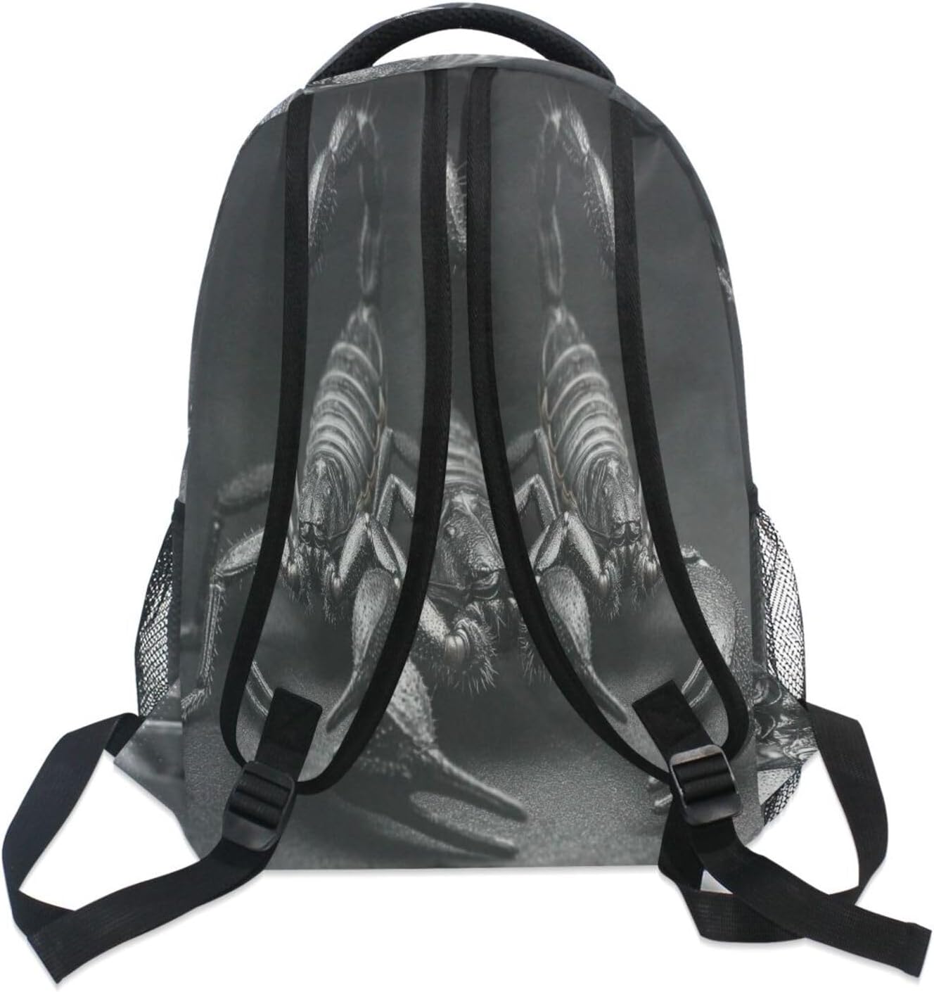 QUGRL Black Scorpion Cool Backpack for School Girls Boys Funny Large Bookbag Laptop Computer Hiking Travel Bag Casual Daypack Elementray Schoolbag for Teens Adult 16 Inch