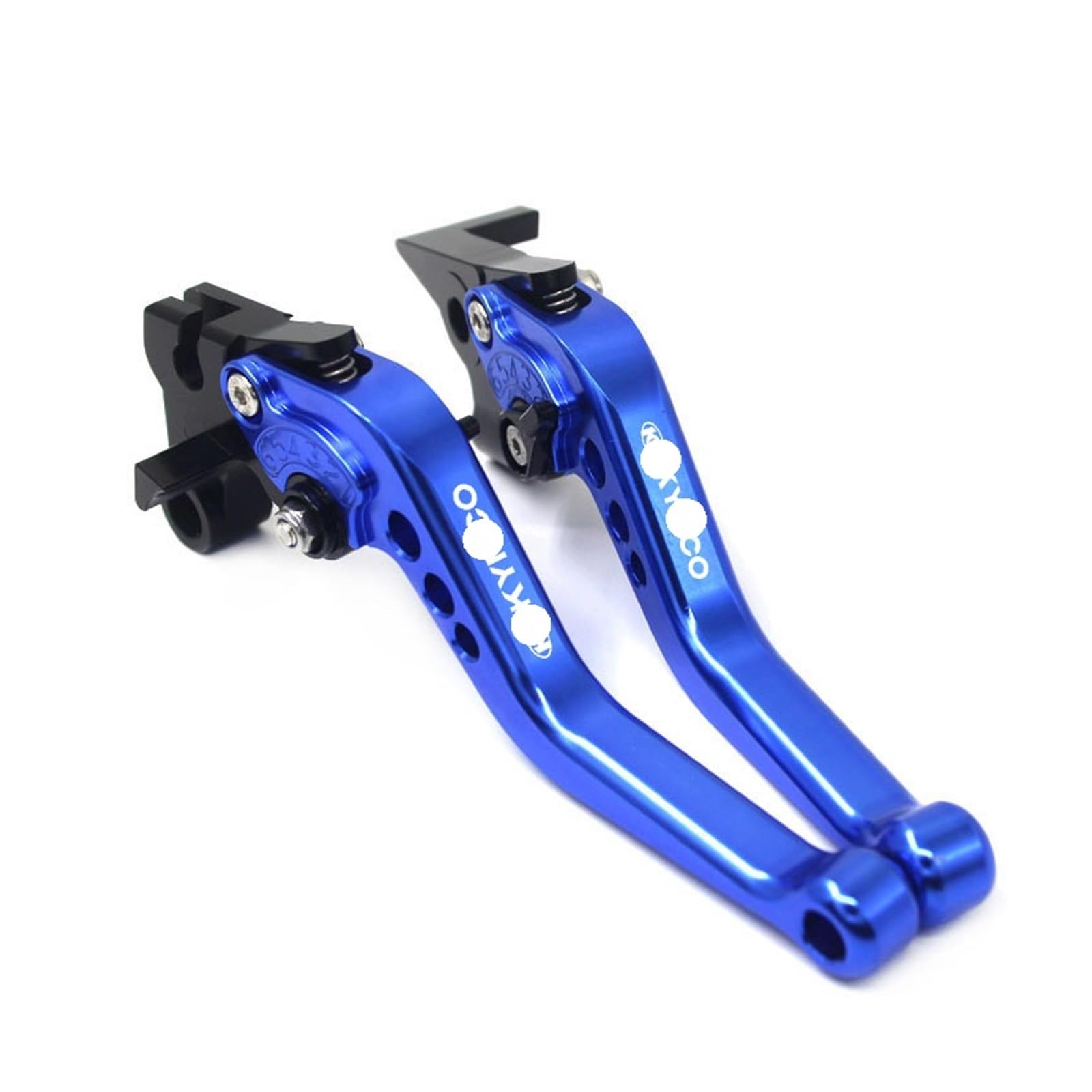 Ktebnwosd Blue Motorcycle Accessories For Kymco Xciting 250 300 500 400 Downtown 125/200/300/350 Adjustable Brake Handle Clutch Levers Brake Clutchs Levers