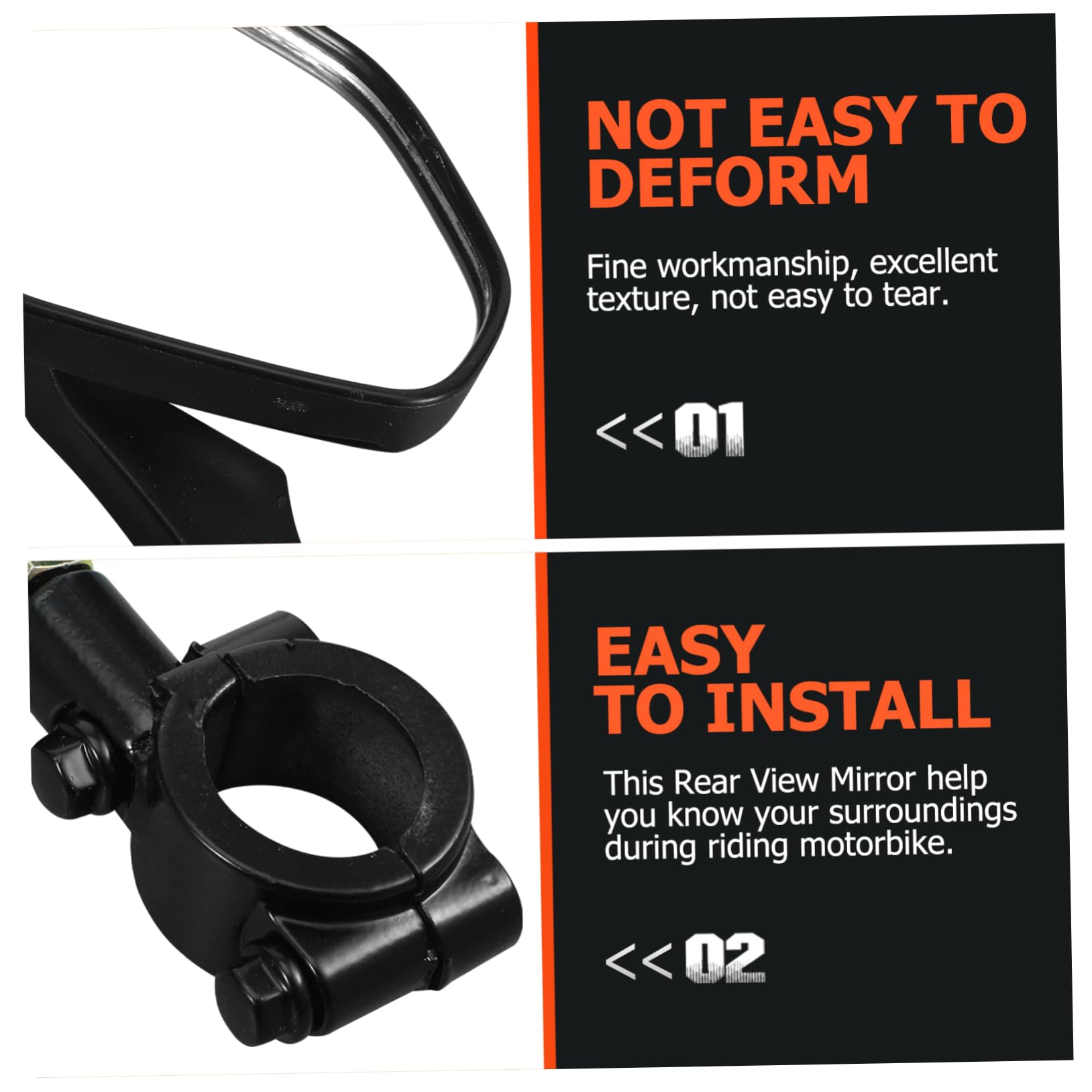 POPETPOP 3 Ensembles Vélo Miroir Vélo Électrique Modifié Miroir Cycle Visualisation Fournir Vue Arrière Pour Rétroviseur Remplacer s Guidon Rétroviseur