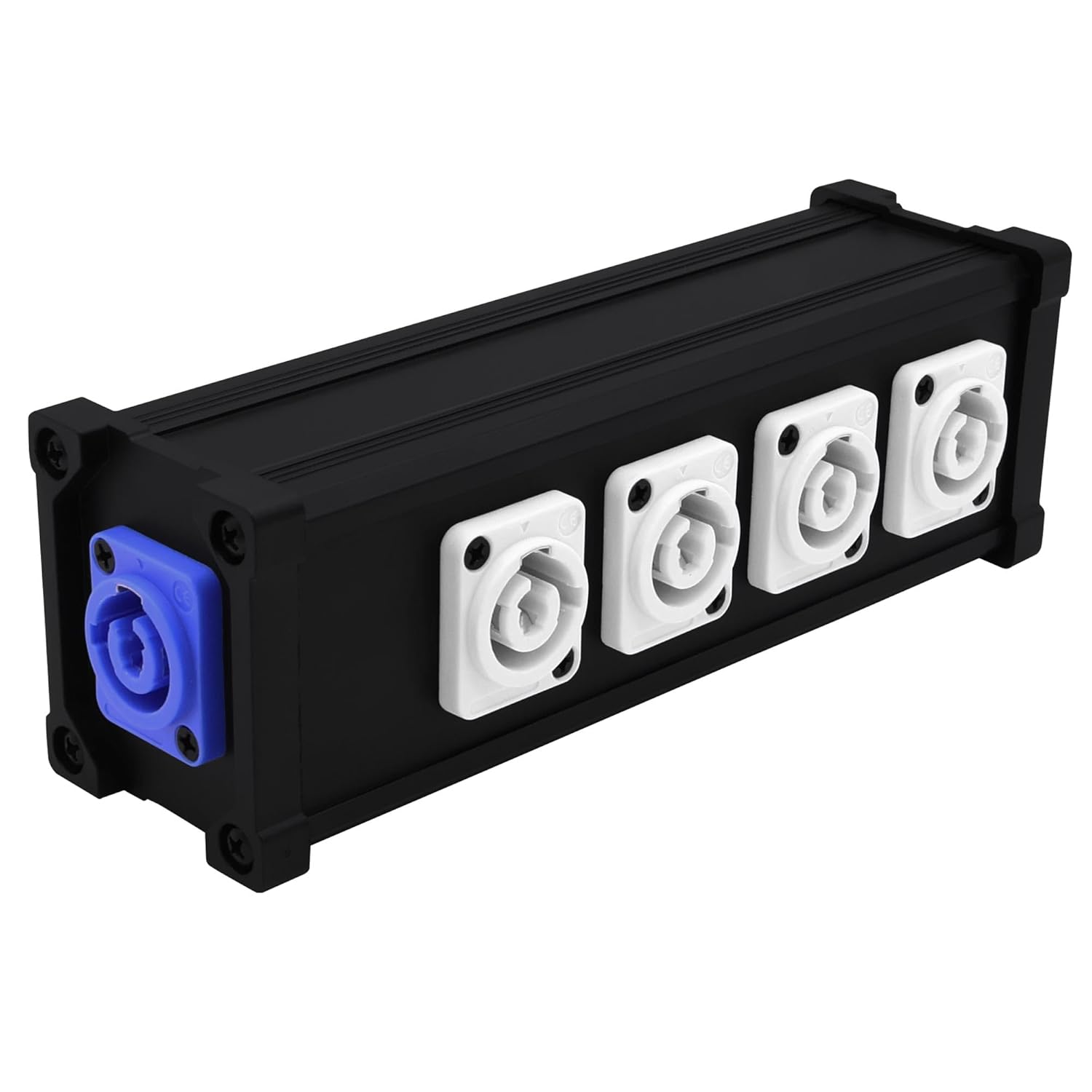 PowerCon 1 Input to PowerCon 4 Output Splitter Adapter 4 Channel 3-Pin Female to Female Connector for LED Screen Stage Light Audio Video Equipment and More