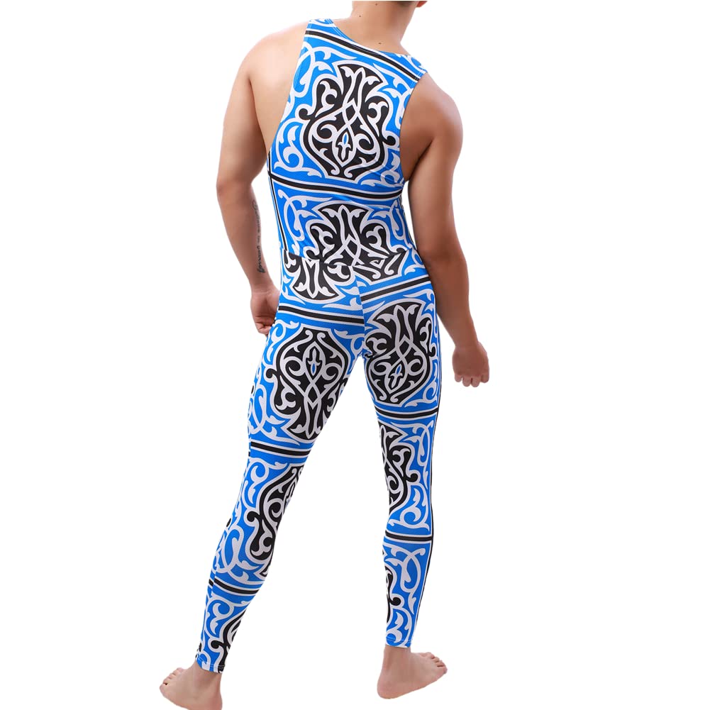 Herren Mode Gedruckt Ein Stück Bodysuit Wrestling Singlet Athletische Leotard Gym Sportswear Undershirt Vest Top