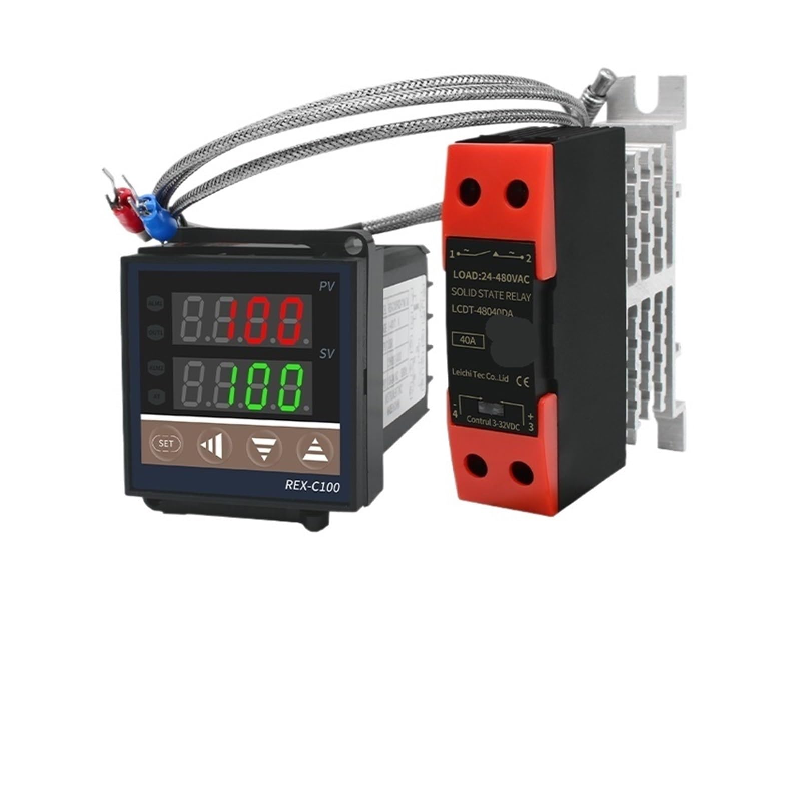 JJKKOZVQF 1PCS REX-C100 Digital Temperature Controller Thermostat 0-400℃ SSR Output