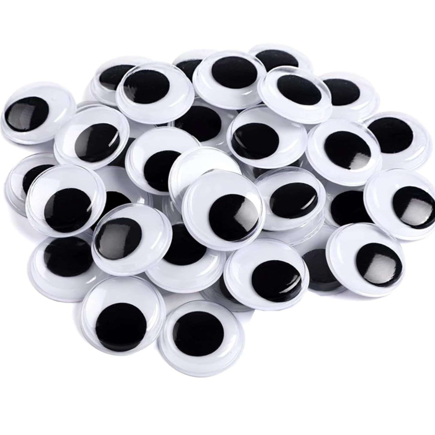 36 Stück Selbstklebende Wackelaugen (50 mm),Kulleraugen aus Kunststoff mit Klebebeschichtung für Basteln,Handwerksprojekte und DIY-Dekoration für Puppen, Textilien, Karten und Heimdekoration.