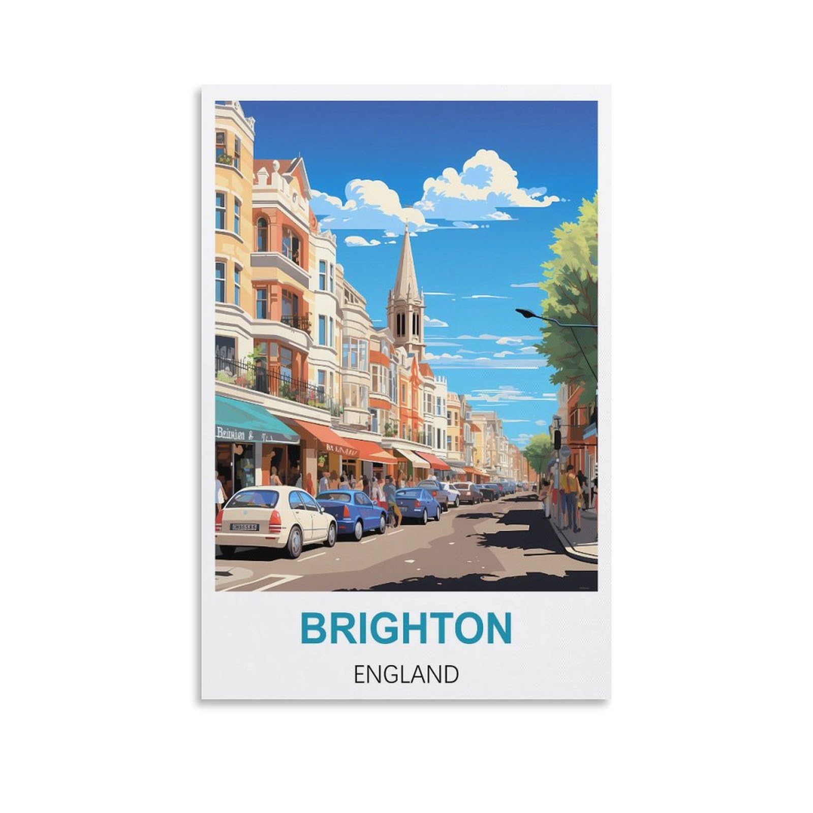 Metal Sign Tin Sign,Brighton Englands,Wall Decor Kitchen Garage Dining Room Home Decor Hotel Decor Gift 30x40cm