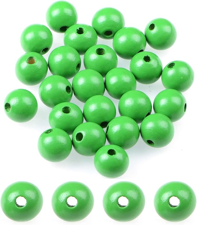 AD Beads Wood Spacer Loose Wooden Craft Beads Big Hole