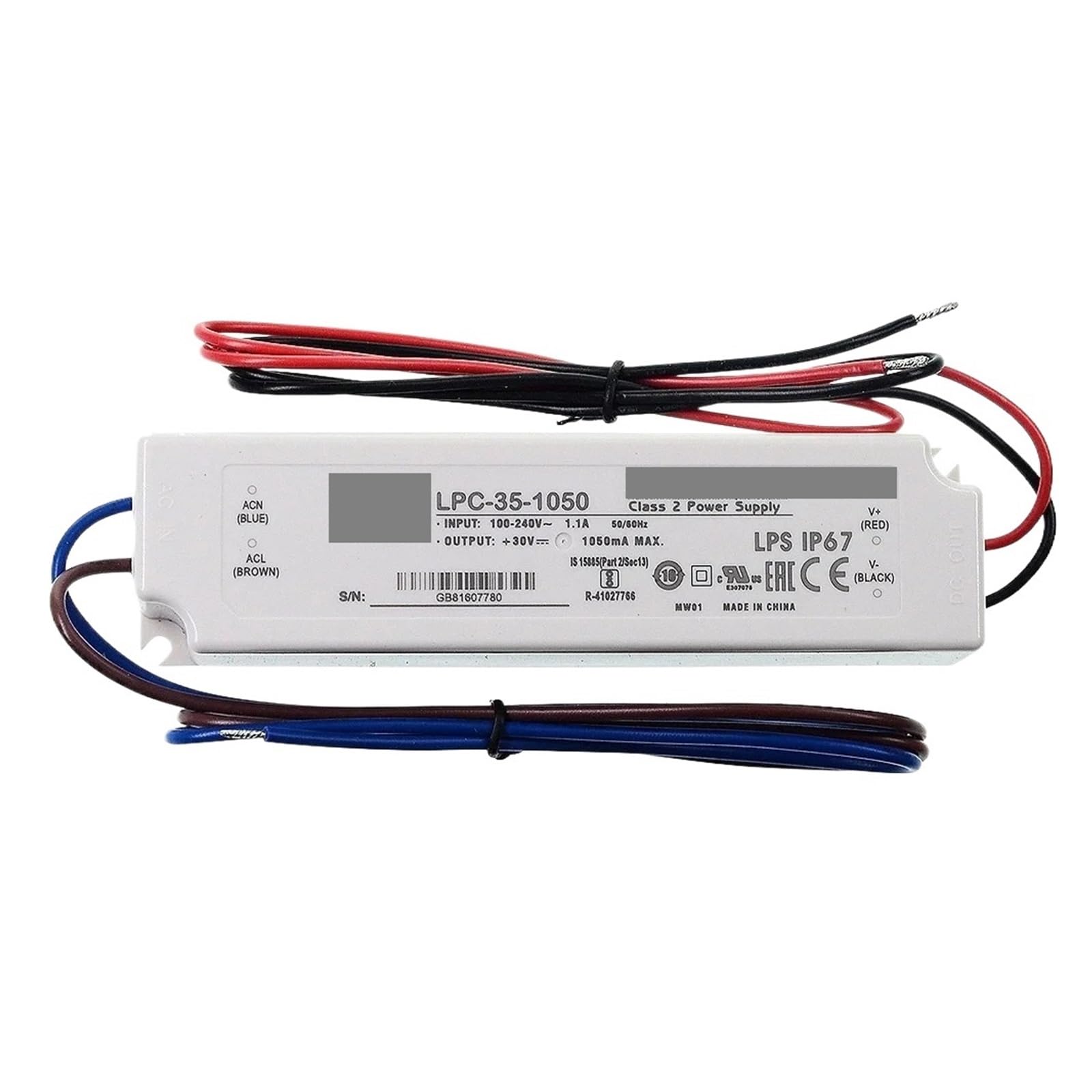 IDGTTLDF LPC-35-700 700mA 35W Single Output Switching Power Supply IP67 Outdoor LED Lighting Power