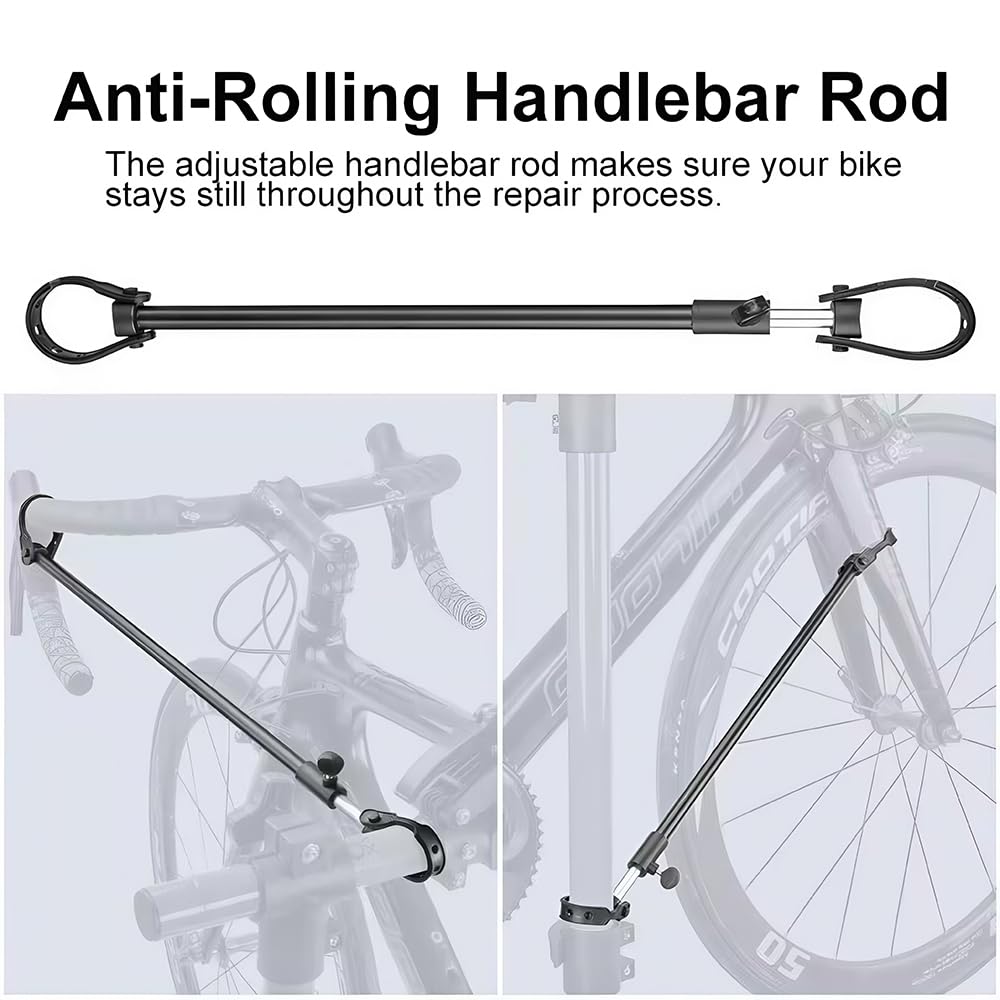 Support de réparation de vélo avec plateau à outils, hauteur réglable