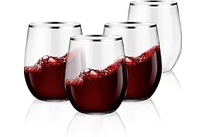 32-Pack Shatterproof Silver Plastic Wine Glasses, 12 oz. Unbreakable Stemless Cups