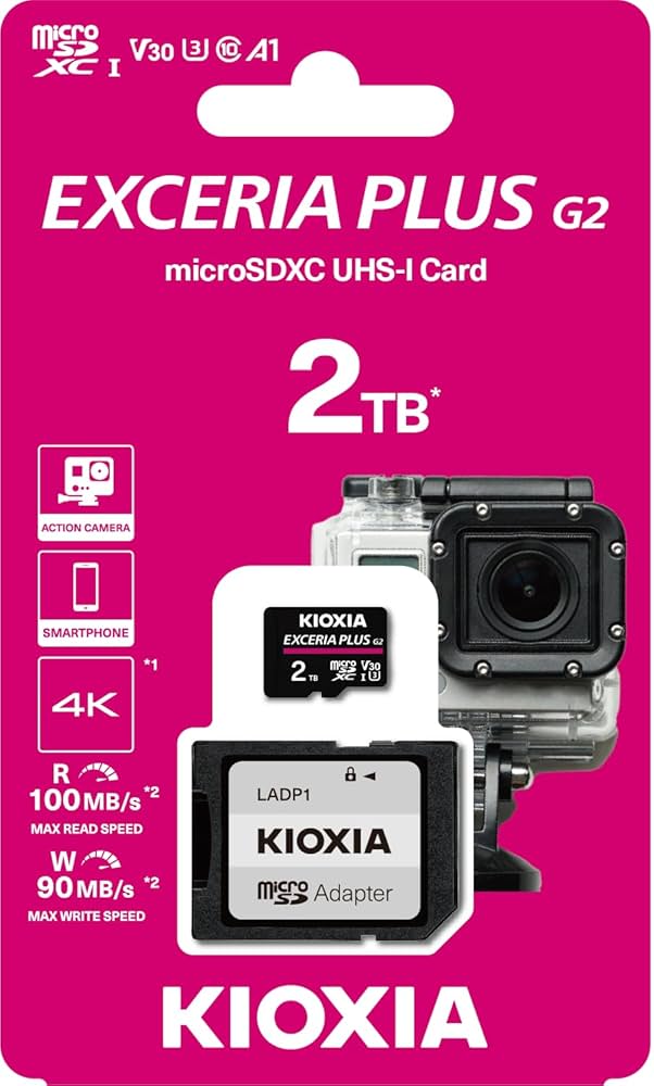 東芝 - KIOXIA EXCERIA PLUS 1TB microSDカード New KIOXIA EXCERIA Plus 512GB 1TB 2TB MicroSD Card SDHC SDXC
