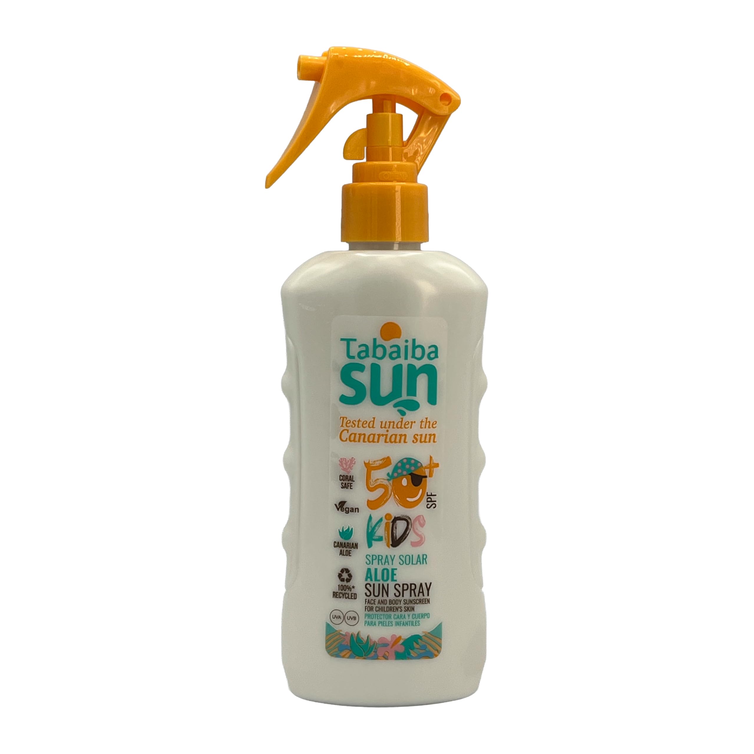 Tabaiba Sun Aloe Vera Lot de 2 crèmes solaires en spray pour enfants SPF 50+